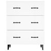 vidaXL Credenza 69,5x34x90 cm in Legno Multistrato Bianco Lucido