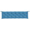 vidaXL Cuscini Panca Giardino 2pz Blu Mélange 200x50x7 cm Tessuto