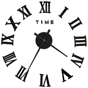 vidaXL Orologio da Parete 3D Design Moderno Nero 100 cm XXL