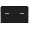 vidaXL Mobile da Bagno Rovere Nero 90 x 38,5 x 46 cm Legno multistrato