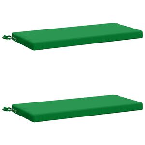 vidaXL Cuscini per Panchina a 2 Pezzi SOEST 2 pz 100% Poliestere Verde