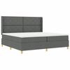 vidaXL Letto a molle con materasso Grigio scuro 200 x 200 cm Tessuto