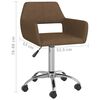 vidaXL Sedie da Pranzo Girevoli 6 pz Marroni in Tessuto