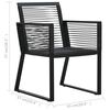 vidaXL Set da Pranzo da Giardino 5 pz in Rattan PVC Nero
