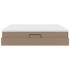 vidaXL Letto con contenitore e materasso Cappuccino 200 x 200 cm