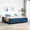 vidaXL Letto a molle con materasso Blu 200 x 200 cm Tessuto