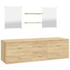 vidaXL Set Mobili da Bagno 5 pz Rovere in Legno Multistrato