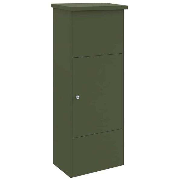 vidaXL Cassetta per pacchi Oliver verde 44,5 x 29 x 110,5 cm Acciaio