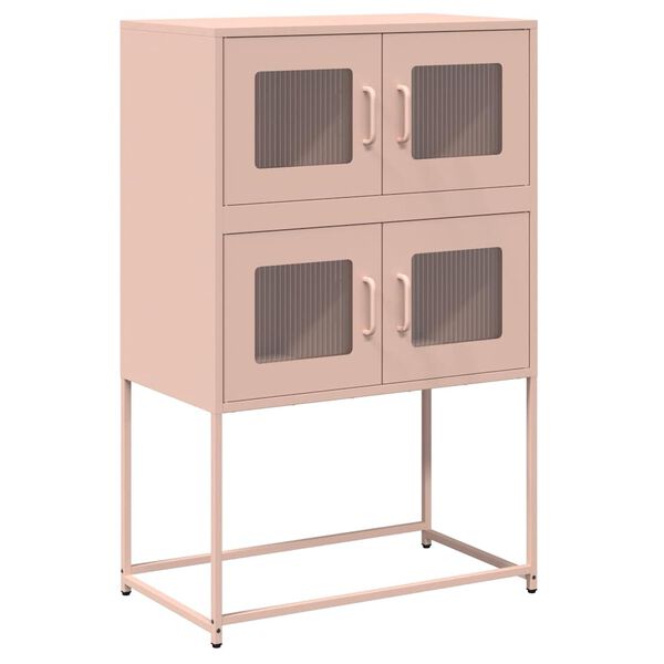 vidaXL Credenza Rosa 68x39x107 cm in Acciaio