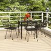vidaXL Set da Pranzo da Giardino 5 pz Nero in Polyrattan