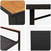 vidaXL Set da Pranzo per Giardino 7 pcs Nero polyrattan