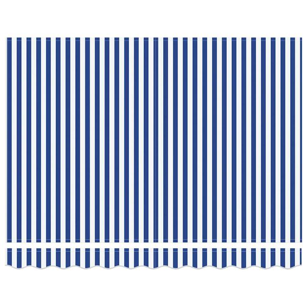 vidaXL Tenda Retrattile Blu e Bianco 300 x 250 cm Poliestere e Metallo