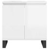 vidaXL Armadietto Bagno Bianco Lucido 58x33x60cm in Legno Multistrato