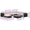 vidaXL Set Divani da Giardino 8 pz con Cuscini in Polyrattan Nero