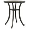 vidaXL Tavolo da Giardino Bronzo &Oslash;48x53 cm in Alluminio Pressofuso