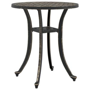 vidaXL Tavolo da Giardino Bronzo &Oslash;48x53 cm in Alluminio Pressofuso