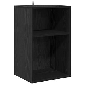 vidaXL Mobile porta vinili Rovere Nero 38 x 33 x 61 cm