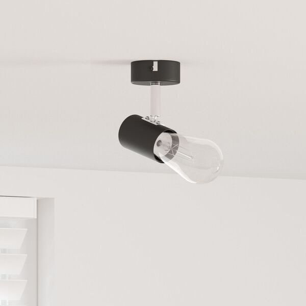 vidaXL Faretto da soffitto Nero 6.5 x 6 x 11.5 cm Acciaio
