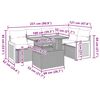 vidaXL Set Divano da Giardino 6pz con Cuscini Grigio Polyrattan Acacia