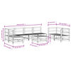 vidaXL Set Salotto da Giardino 8 pz in Legno Massello di Douglas