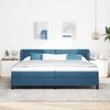 vidaXL Letto a molle con materasso Blu scuro 200 x 200 cm Velluto