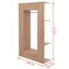 vidaXL Armadio in Legno Multistrato 106x36,5x192 cm Beige