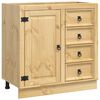 vidaXL Armadietto SKI Marrone Miele 80 x 46 x 81 cm Pino massello