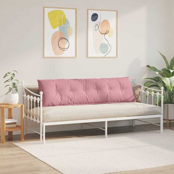 vidaXL Cuscino per Schiena Rosa 180 x 50 cm Tessuto in Cords