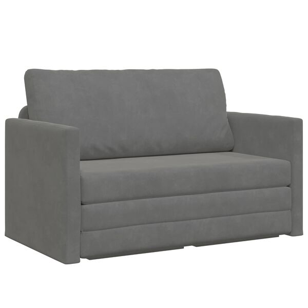 vidaXL Divano letto 110cm Grigio scuro Velluto