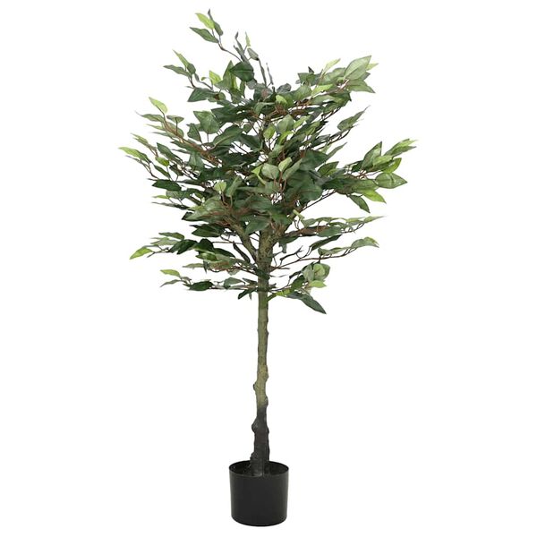 vidaXL Albero di Ficus Artificiale 480 Foglie 130 cm Verde
