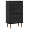 vidaXL Mobile per scarpe MOLDE 59,5 x 35 x 103 cm Nero