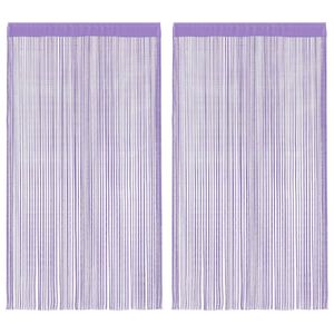 vidaXL Tende a Filo 2 pz Viola 140x250 cm