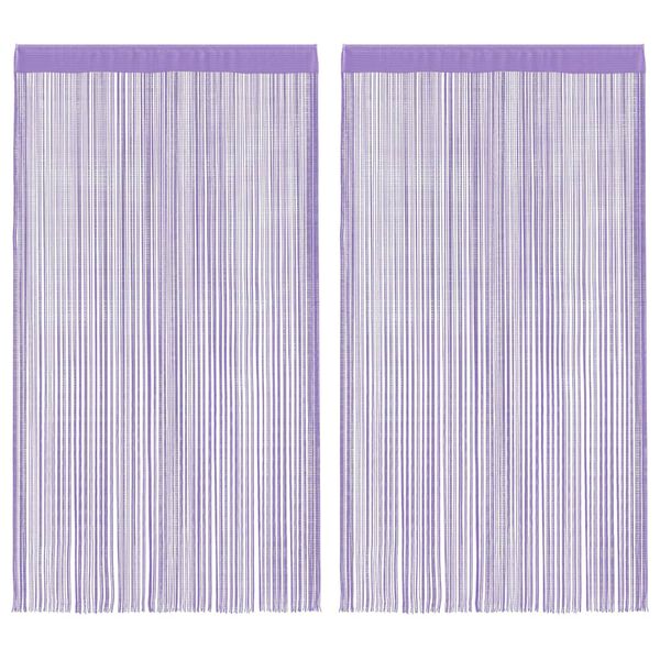 vidaXL Tende a Filo 2 pz Viola 140x250 cm