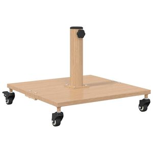 vidaXL Base per ombrellone 26.75 kg Legno Chiaro Quadrato Regolabile