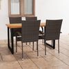 vidaXL Set Mobili da Pranzo Giardino 5 pz in Polyrattan Marrone