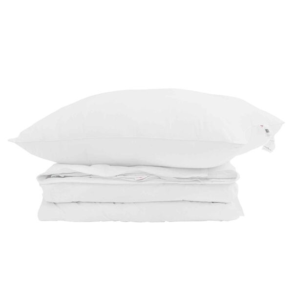 vidaXL Duvet 2-in-1 con cuscino 2 pcs Bianco Piuma d'anatra
