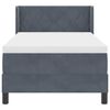 vidaXL Letto a molle con materasso Grigio scuro 190 x 90 cm Velluto