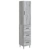 vidaXL Set di armadi 2 pcs Sonoma grigio 33 x 34,5 x 90 cm