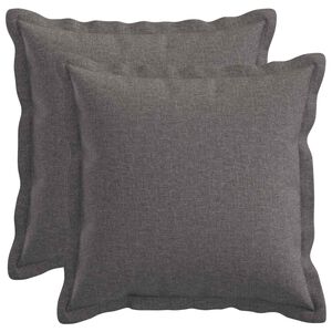 vidaXL Federa 2 pcs HOUTEN Grigio Chiaro 30 x 30 cm Lino