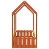 vidaXL Giroletto Casetta Bambini Marrone Cera 70x140 cm Massello Pino