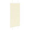 vidaXL Tenda Plissettata Crema 65x100 cm Larghezza Tessuto 64,4 cm