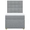 vidaXL Giroletto a Molle con Materasso Grigio Chiaro 90x200 cm Tessuto