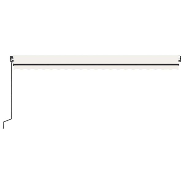 vidaXL Tenda da Sole Retrattile Manuale 500x300 cm Crema