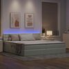 vidaXL Letto con contenitore e LED Grigio chiaro 200 x 200 cm Velluto