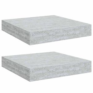 vidaXL Scaffali a Parete 2 pz Grigio Cemento 23x23,5x3,8 cm in MDF