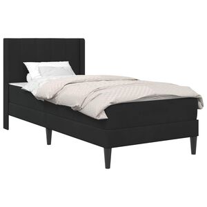 vidaXL Struttura letto con materasso Nero 80 x 200 cm Velluto