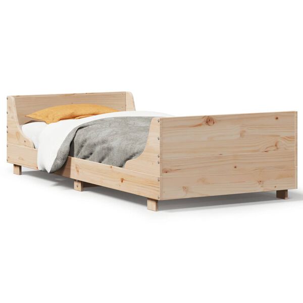 vidaXL Letto senza Materasso 75x190 cm in Legno Massello Pino