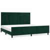 vidaXL Giroletto senza Materasso Verde Scuro 200x200 cm in Velluto