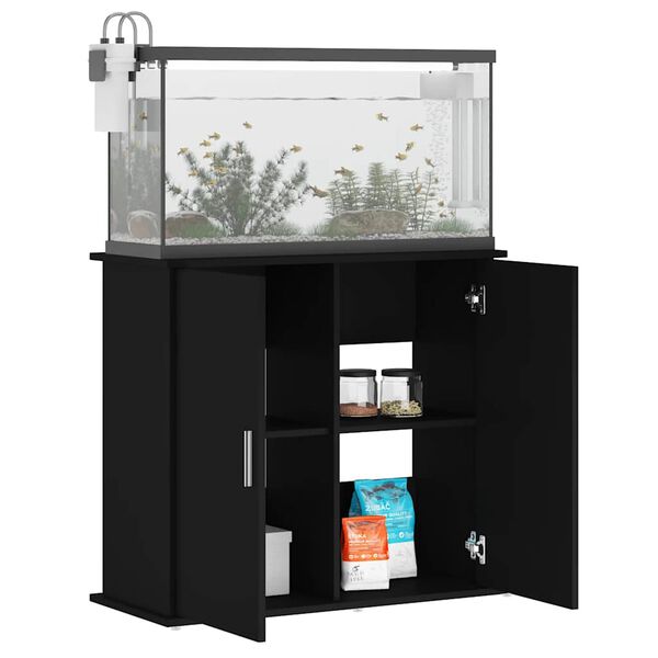 vidaXL Supporto per Acquario 81x36x73 cm in Legno Multistrato Nero