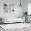 vidaXL Divano Letto con Materasso Bianco 90x200 cm in Similpelle